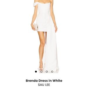 Sau Lee One Shoulder White Dress